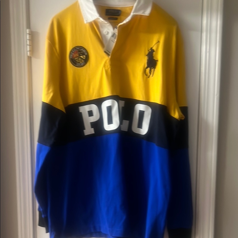 Yellow and Blue Polo Shirt